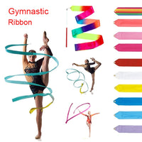 2 Meters 4 Meters Colorful Gym Ribbons Dance Ribbon Rhythmic Art Gymnastics Ballet Streamer Twirling Rod Stick Training C