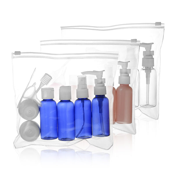 7pc/set  10pc/set  Portable Travel Cosmetic Bottle Kit Personal Care Makeup Container Bottles By Plane Spray Lotion Cream Pump