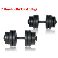 2pcs Total 30kg Men Arm Muscle Fitness Dumbbell Set Adjustable Dumbbells Filled with Sand Weightlifting Bodybuilding Workout Gym