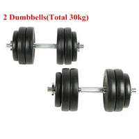 2pcs Total 30kg Men Arm Muscle Fitness Dumbbell Set Adjustable Dumbbells Filled with Sand Weightlifting Bodybuilding Workout Gym