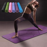 Yoga Mat with Position Line Non Slip